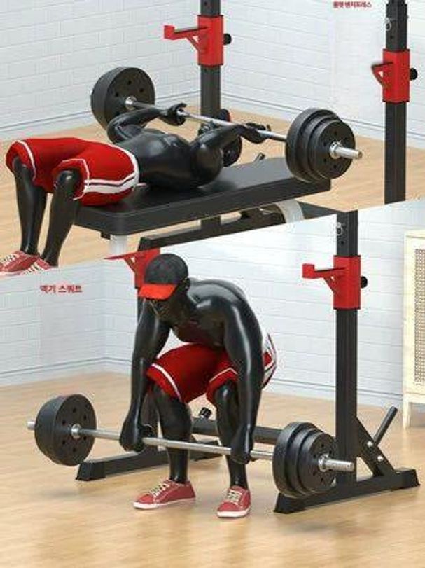 홈짐 멀티 파워랙 스쿼트 벤치프레스 데드리프트 바벨랙 가정용 헬스기구 - 상세 이미지 5