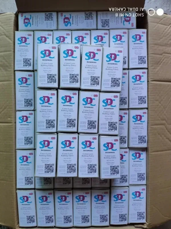 SDC ISO 표준 마찰 천 건식 습식 면 흰색 F09 단일 섬유 500 개/상자
