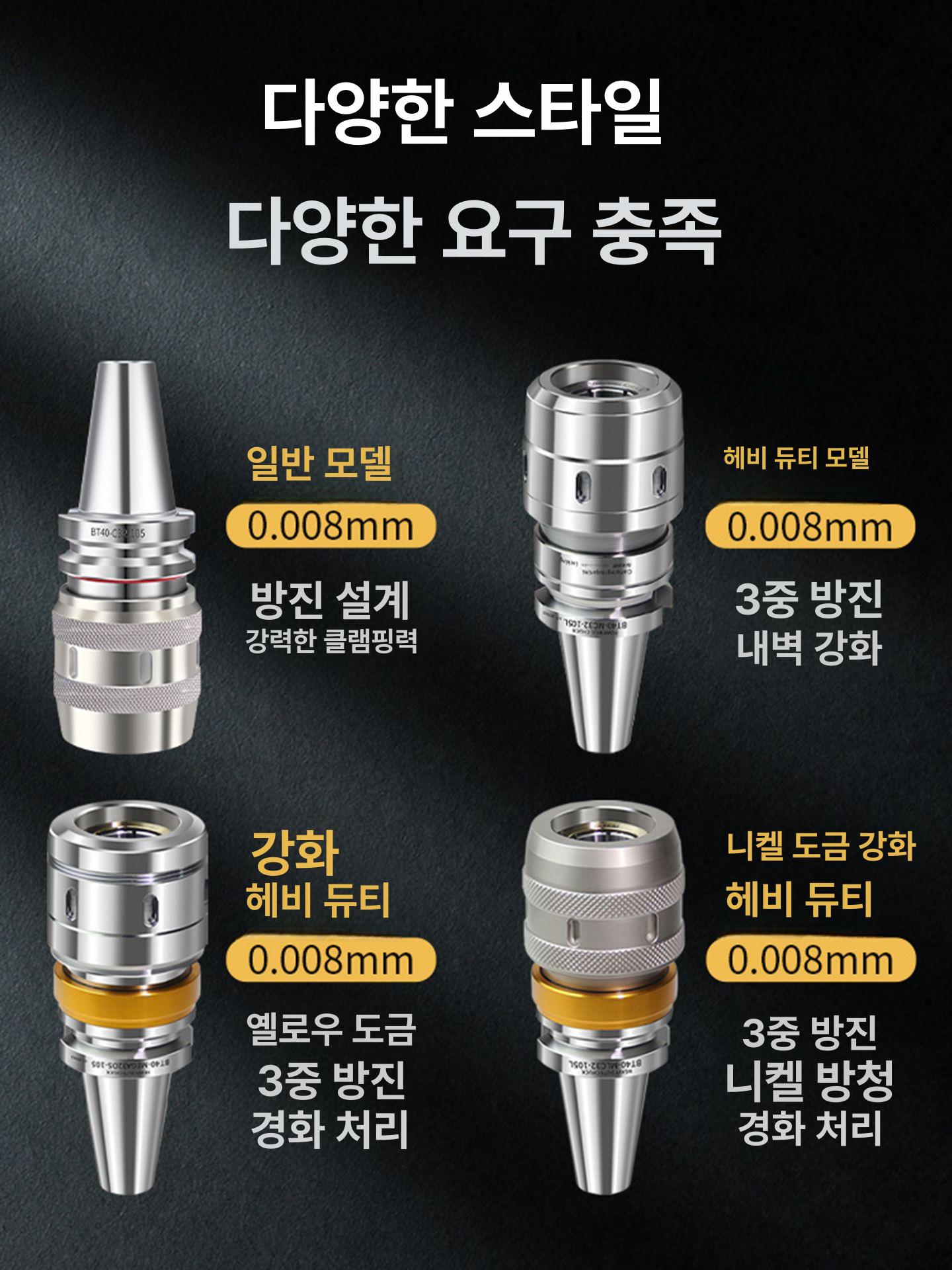 선반용 홀더 밀링척 고정밀 머신 클램프 엔드밀 생크 가공용 - 상세 이미지 3