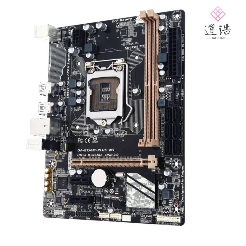GA-X150M-PLUS WS 마더보드32GB LGA 1151 DDR4 마이크로 C232 메인보드 완전 작동 리퍼