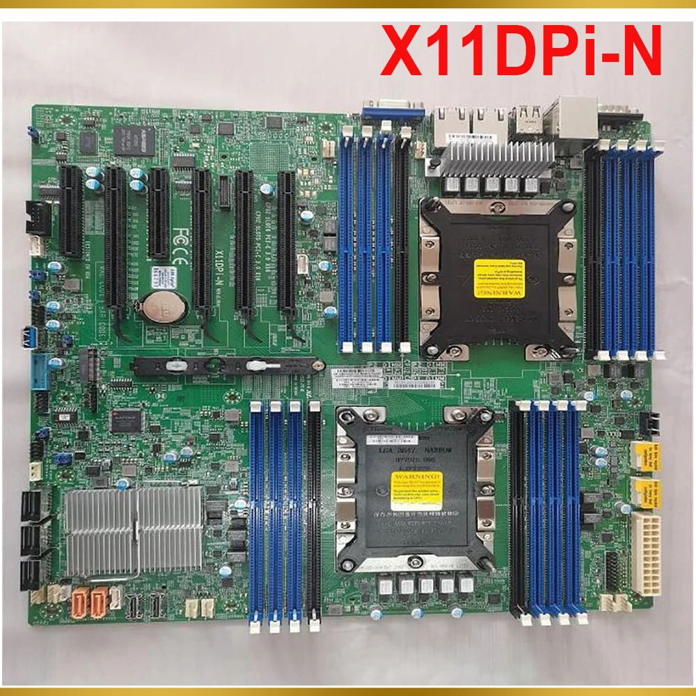 Supermicro 서버 마더보드듀얼 채널 LGA-3647 DDR4 2 PCI-E 3.0 NVMe x4 내부 포트 X11DPi-N