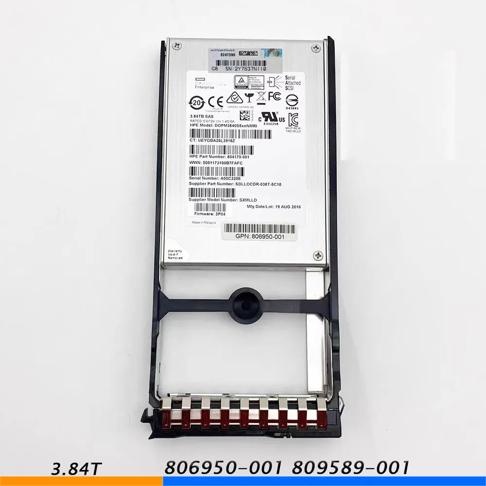 hp호환 3.84T SAS 3PARSSD 806950 -001 809589 804170 솔리드 스테이트