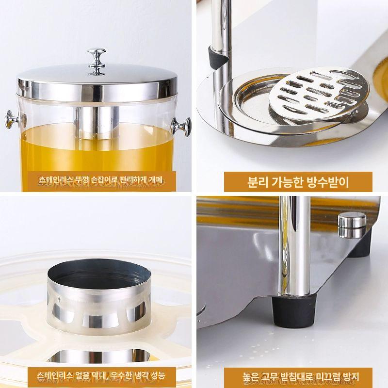 뷔페 디스펜서 용기 냉장 식혜 물병 쥬스 식당 카페 스테인레스 부페 음식점 보냉 - 상세 이미지 4