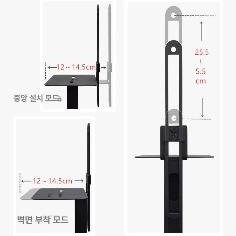고음질 스피커스탠드 거치대 삼각대 서라운드 호환 브라켓 오디오랙 높이 최대하중 - 상세 이미지 4