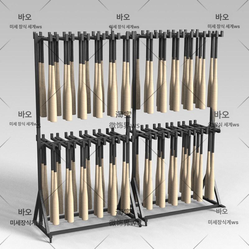 야구 거치대 장비 수납선반 걸이 방망이 보관대 브래킷 행거 디스플레이 정리함 - 상세 이미지 2