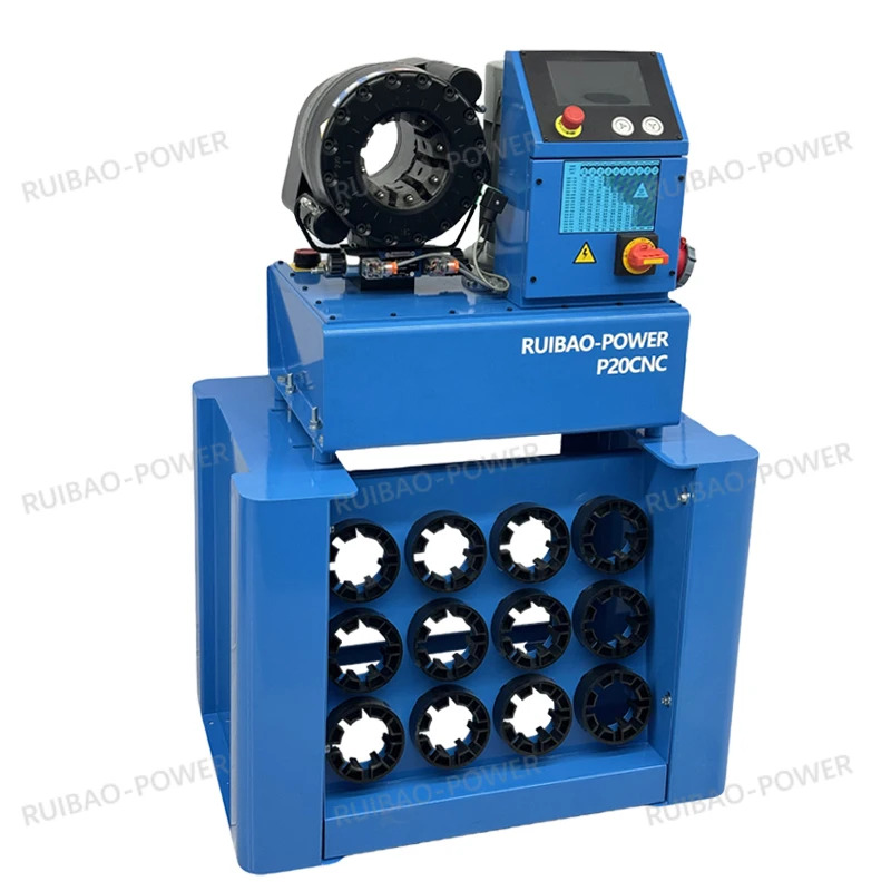 RUIBAO 가공 솔레노이드 밸브 Eaton 스위치 대만 모터 P20CNC 호스 압착 기계