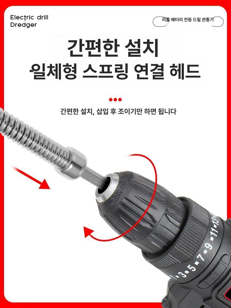 전동 청소기 배관 고압 배수구 관통기 분사형 하수도 파이프 압력 호스 클리너 장비 - 상세 이미지 4