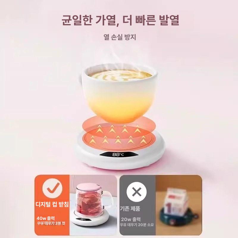 보온 컵워머기 히터 머그컵 커피 사무실 히팅 가정용 온도 - 상세 이미지 3