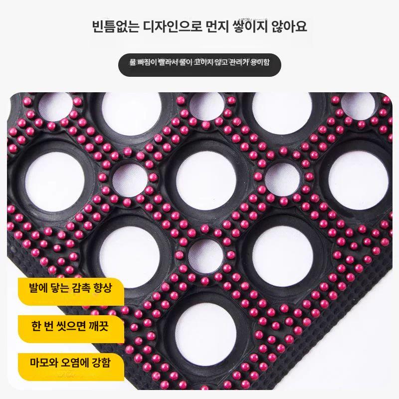 실외 깔개 신발털이 깔판 현관흙털이발판 출입구 흙털이매트 외부 바닥 코일 브러시 - 상세 이미지 2