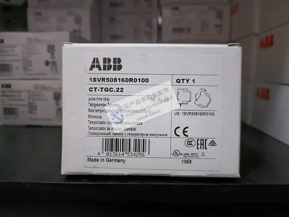 오리지널 ABB 타임 릴레이 CT-TGC.22 24-240VAC DC 2C/O 신