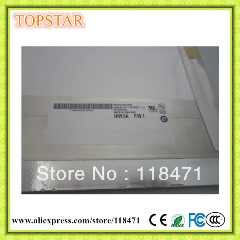 AUO A 등급 TFT LCDPanel B170PW07 V1 17.0 인치 a-Si