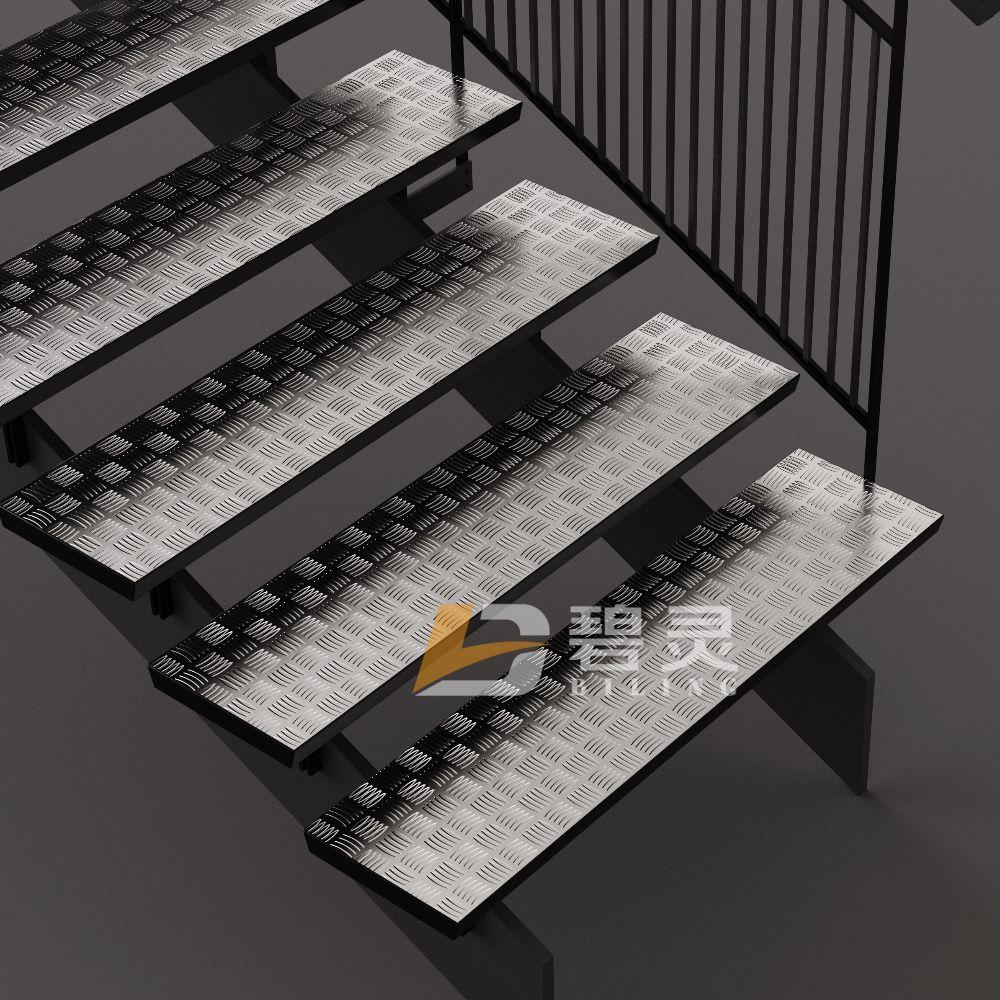알루미늄 미끄럼방지철판 스텐 플레이트 발판 안전 패턴 계단 무늬강판 판재 깔판 - 상품 이미지