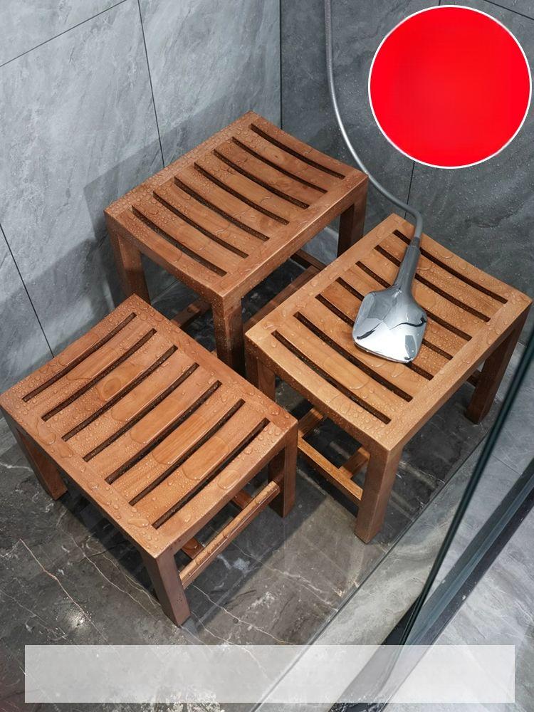 히노끼 목욕의자 체어 원목 화장실 편백나무의자 사우나 스툴 발디딤대 미끄럼방지 - 상세 이미지 3