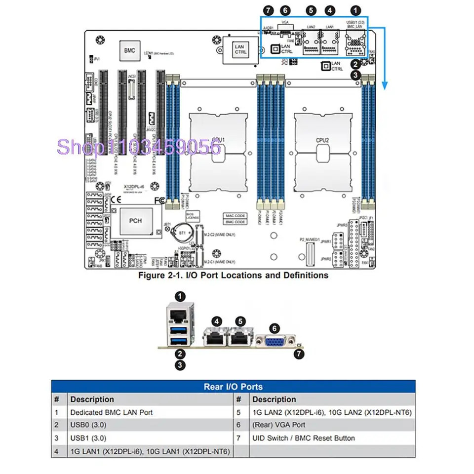 듀얼 웨이 IPFS 서버 마더보드 C621A DDR4-3200MHz 256GB LGA-4189 슈퍼마이크로 X12DPL-NT6
