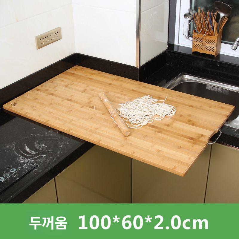대형 원형도마 업소용 가정용 위생 손질 단단한 주방 손잡이 나무도마 라운드 직경 - 상세 이미지 2
