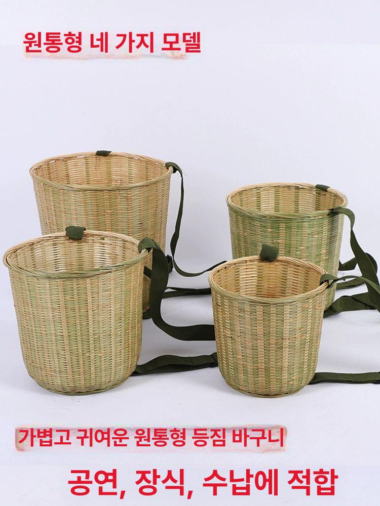 채집용 바구니 등짐 배낭 장보기 소쿠리 나물채취가방 버섯 지게 농가 등산 담기 - 상세 이미지 3