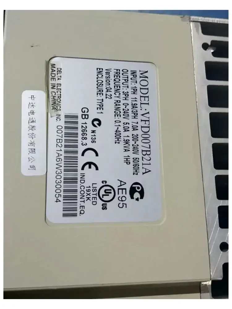 리퍼 VFD007B21A 인버터 OK