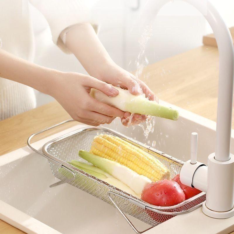 스테인리스 건조대 싱크랙 슬림 스텐 다기능 식기 선반 설겆이 걸이식 바스켓 바구니 - 상세 이미지 5