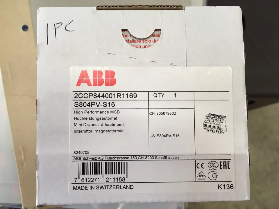 ABB 회로차단기 S804PV-S16 S804PV-S20 신
