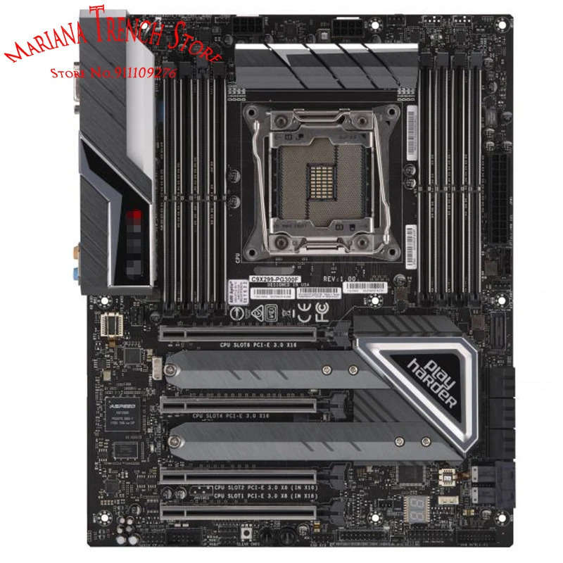 슈퍼마이크로 마더보드C9X299-PG300F LGA-2066 i7 i9 X 시리즈 프로세서 DDR4-293Hz PCI-E3.0 M.2 U.2