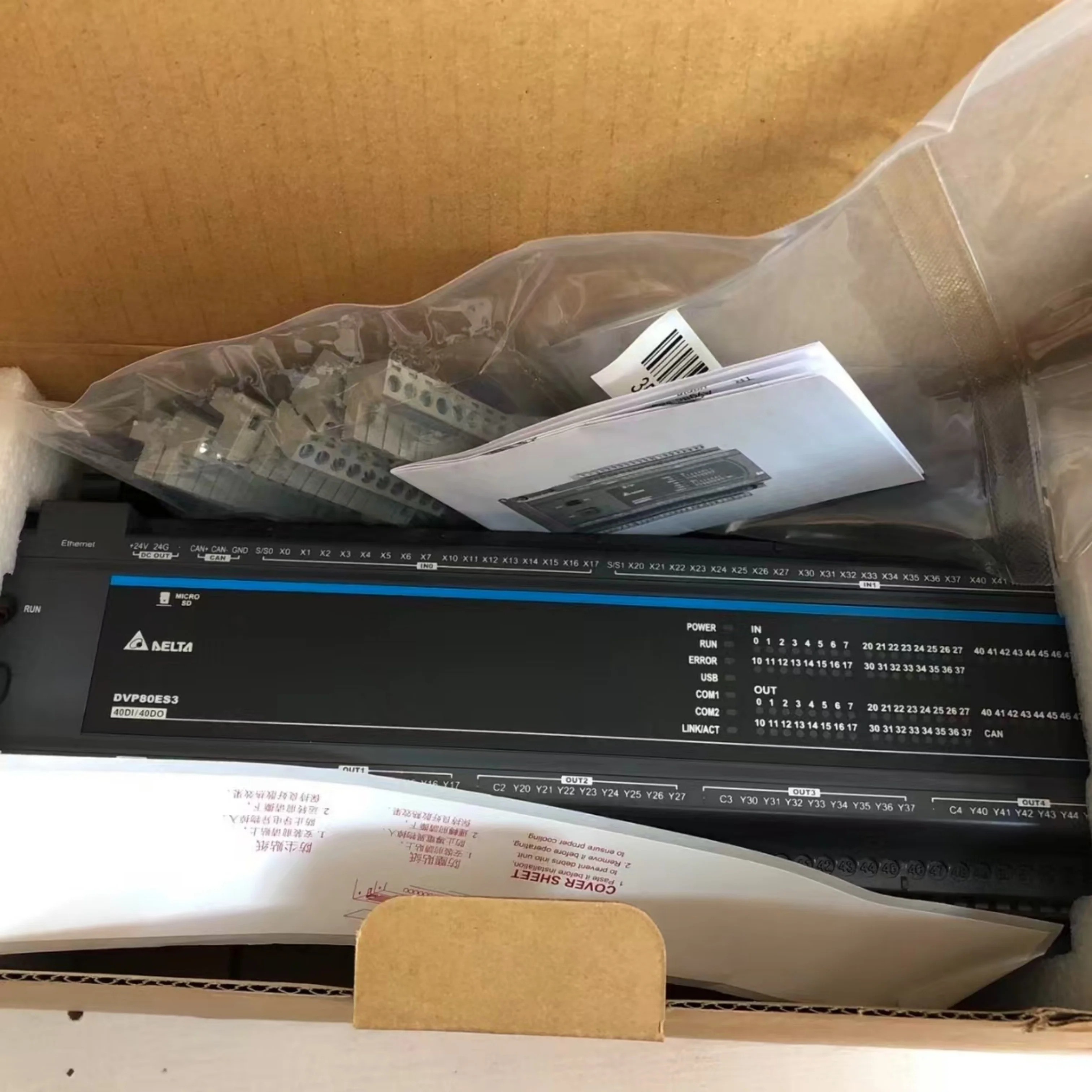 PLC 모듈 원본 DVP80ES300R DVP80ES300T