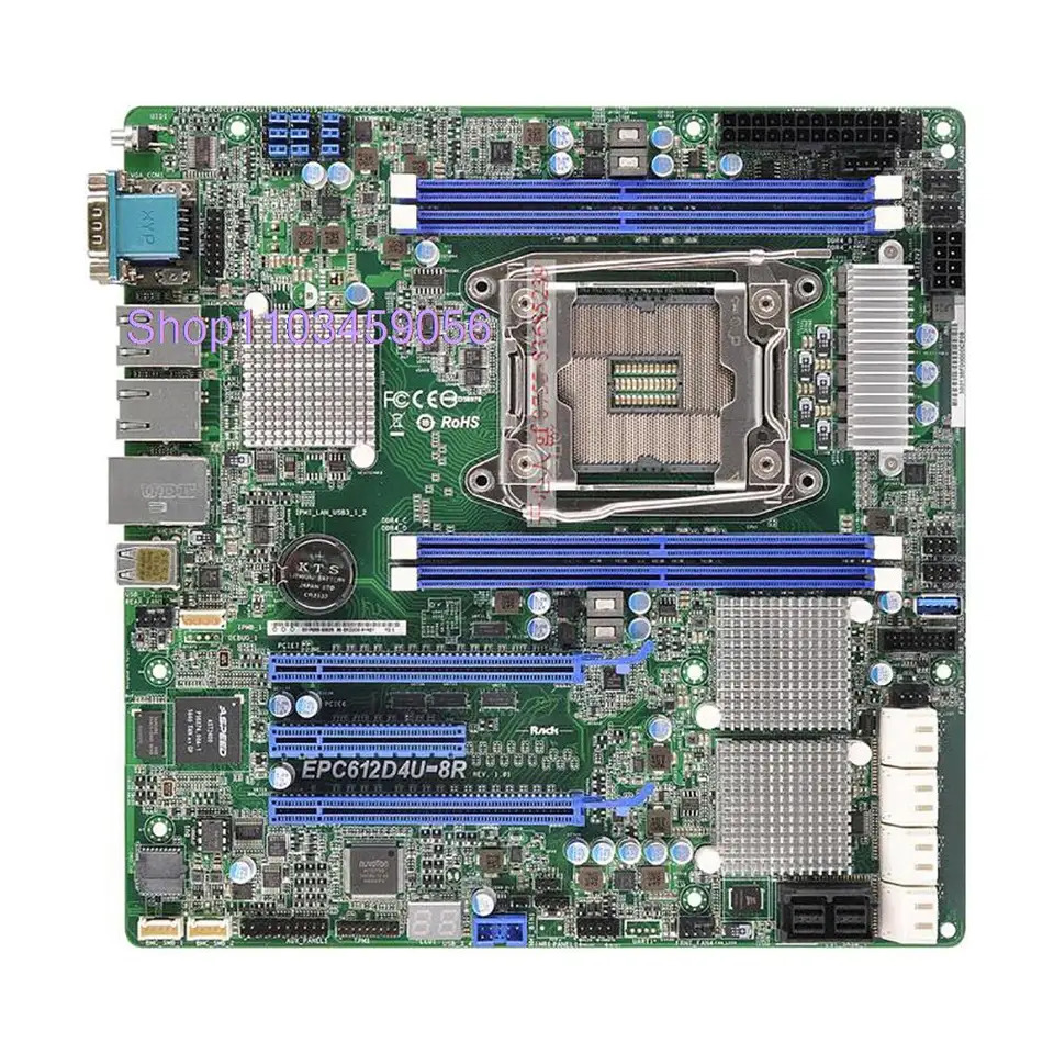 ASRock호환 EPC612D4U-8R 서버 마더보드 DDR4 LGA2011 C612 U 지지대 E5-1600 2600 V3 V4