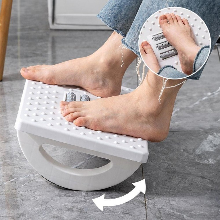 책상 발받침대 데스크 테리어 풋레스트 흔들 지압 발판 사무실 발지 압기 컴퓨터 지대 - 상품 이미지
