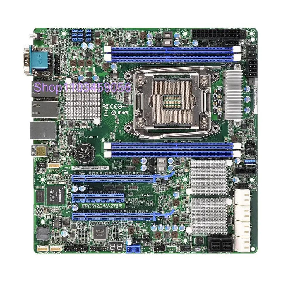 ASRock호환 LGA2011-3 C612 DDR4 U 지지대 E5-1600 2600 V3 서버 마더보드 EPC612D4U-2T8R