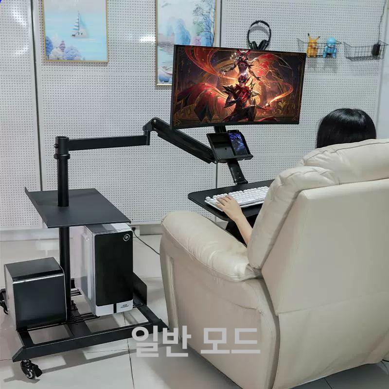 데스크탑 테이블 게임 리프팅 누워서 조절 작업대 거치대 키보드 침실 노트북 사무실 - 상세 이미지 4