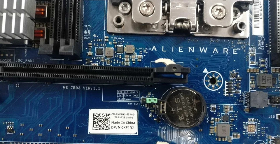 MS-7B03 데스크탑 PC 마더보드 Ryzen호환Threadripper 1 세대XF4NJ X399 R3 DELL Alineware Area-51