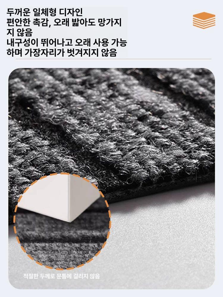 대형 바닥매트 현관 야외 그레이 발매트 미끄럼 방진매트 먼지제거 입구 - 상세 이미지 4