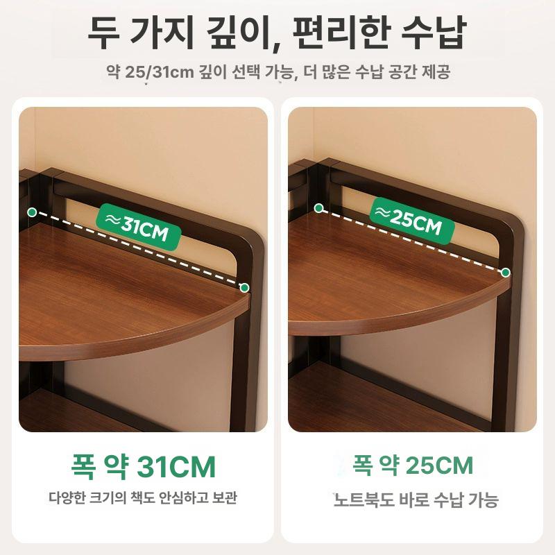 ㄱ자형 벽선반 코너 책장 책꽂이 벽걸이 수납 틈새 공간 사이드 진열장 사이즈 - 상세 이미지 5