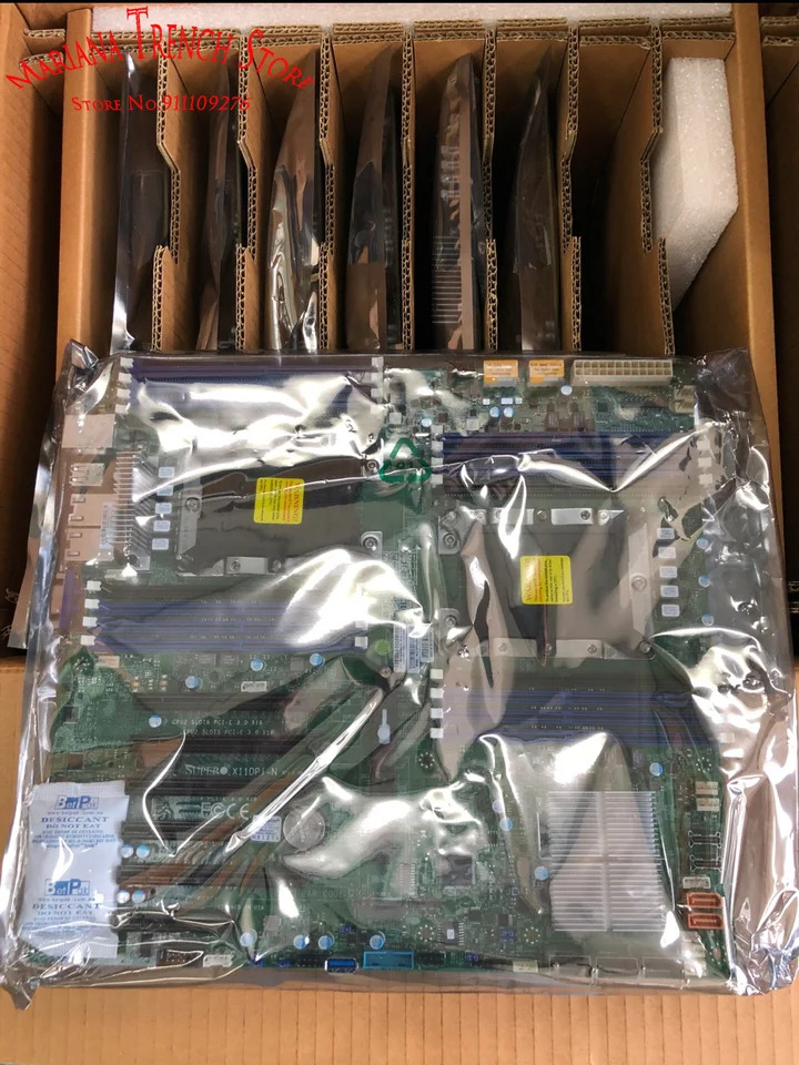 슈퍼마이크로 산업패키지 마더보드X11DPi-N Xeon 확장 프로세서 LGA-3647 ECC DDR4 14 SATA3 6 Gbps 포트