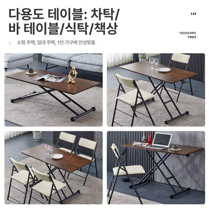 탁자 쇼파테이블 이동식 유압식 높낮이조절 각도 양방향 바퀴달린 높이조절테이블 - 상세 이미지 5