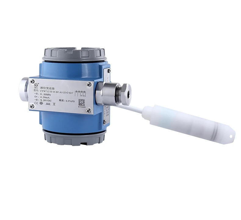 CYW71C 부식 방지 입력식 액체 레벨 트랜스미터 PTFE 세라믹 코어 디지털 디스플레이 센서 게이지