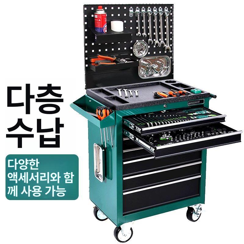 트롤리 대차 다용도 바퀴 손잡이 자재 수레 이동식수납장 공구함 랙 정리함 조립형 - 상세 이미지 5