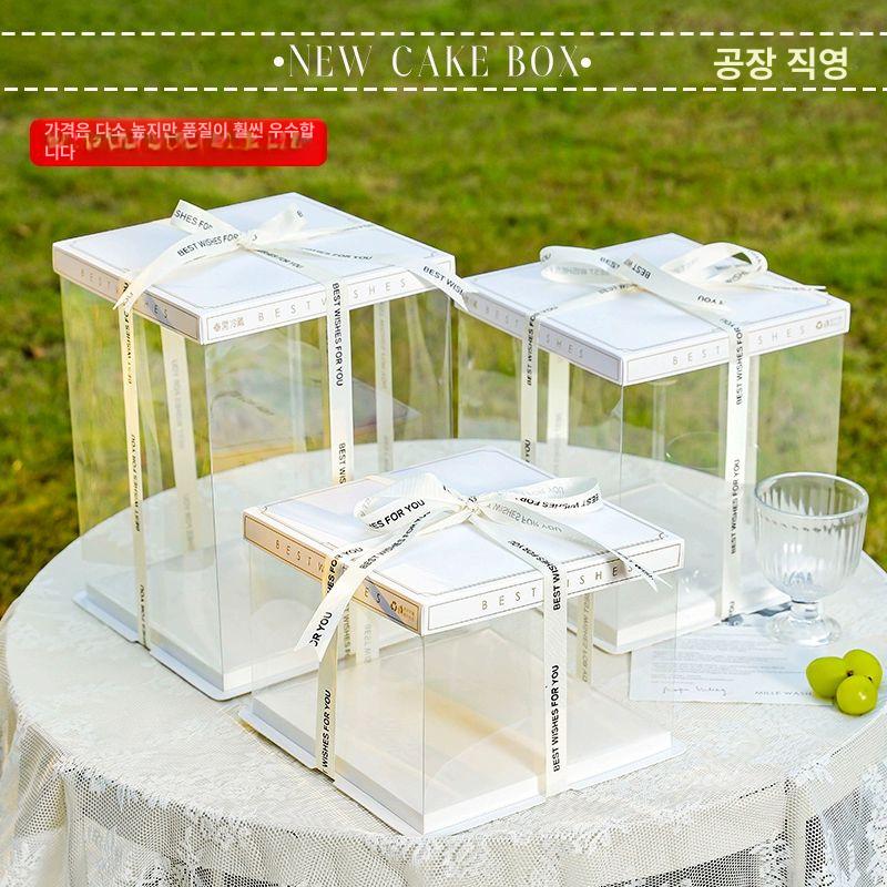 선물케이스 크라프트 포장상자 선물박스 베이커리 직사각 정사각 손잡이박스 - 상세 이미지 2