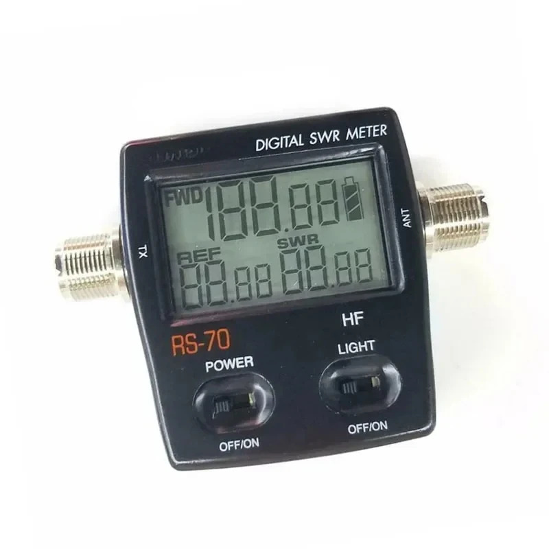 니세이 RS-70 디지털 SWR/파워 미터 HF 1.6-60MHz 200W M 타입 커넥터 RS70 무전기용