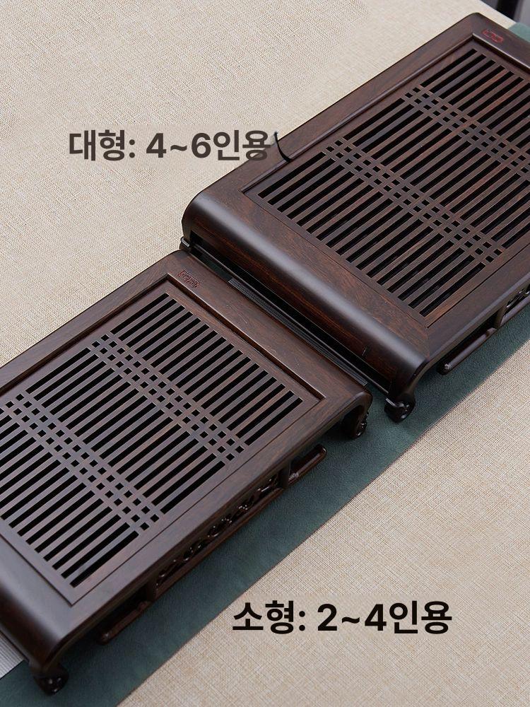 한당차판 다기 나무 플레이팅 쟁반 찻판 가정용 다도 도예 구성 닭날개소우아함 - 상세 이미지 3