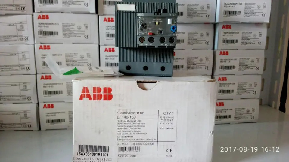 오리지널 ABB 전과부하 릴레이 EF146-150 납품 10140876 신