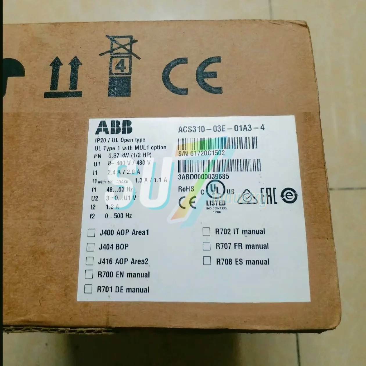주파수 변환기 ACS310-03E-01A3-4 ACS310-03E-02A1-4 신규