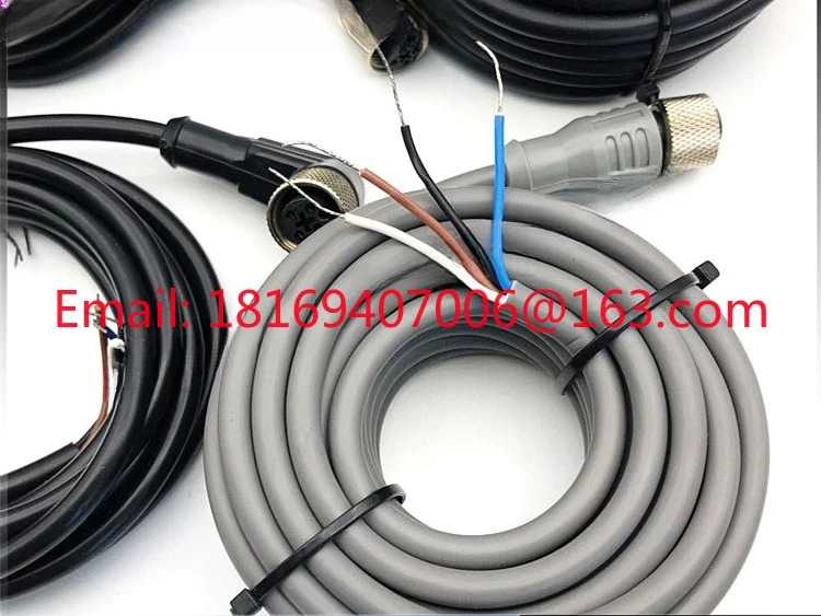 10PCS M8 M12 플매트 카펫 러그 케이블/스트레이트 엔드/팔꿈치/3 코어/4 코어/2m//5m/블랙/그레이