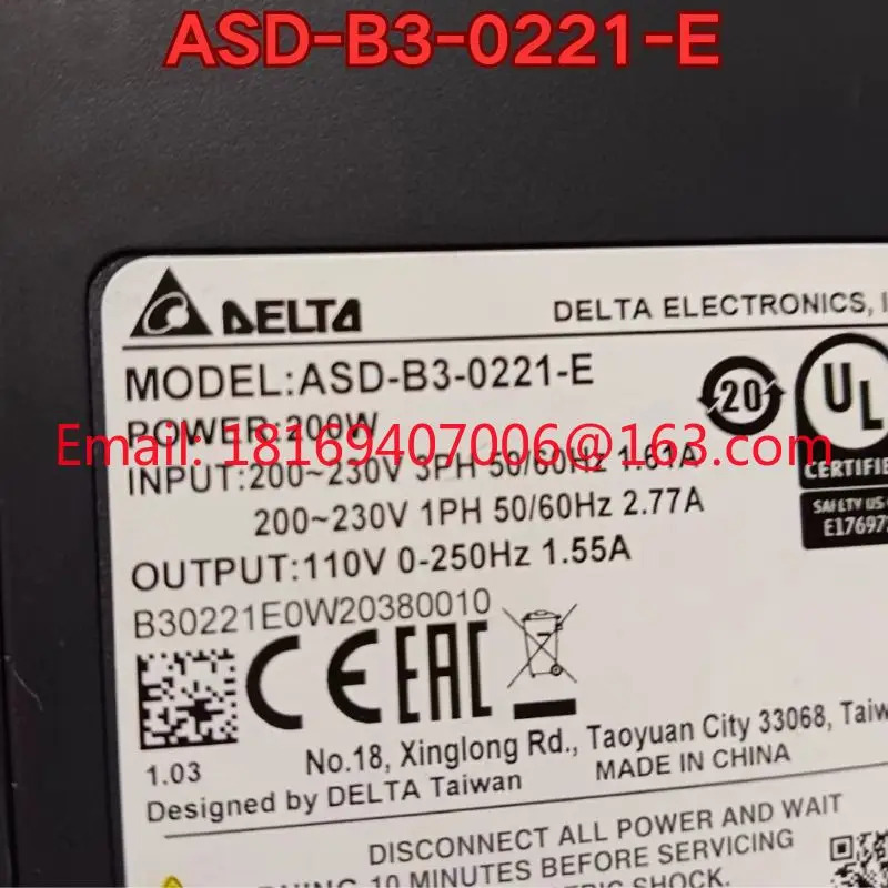 리퍼 ASD-B3-0221-E 서보 드라이브 기능 리퍼는 정상