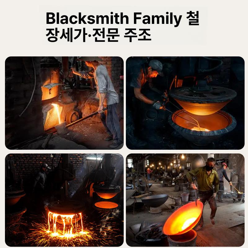 업소용 튀김솥 대형웍 철솥 주물 무쇠웍 볶음팬 양수웍 중국 중화요리 주철 무쇠솥 - 상세 이미지 4