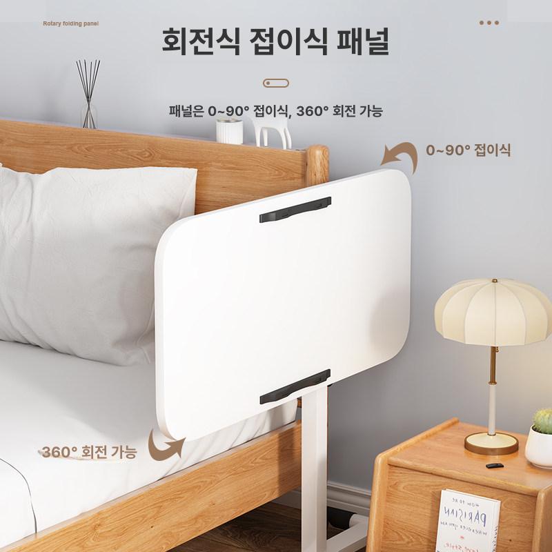이동식 테이블 선반 폴딩 바퀴달린 탁자 협탁 사이드 침실 수납 다용도 심플 모던 - 상세 이미지 5