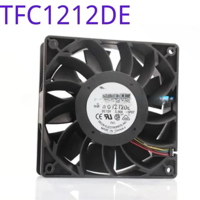 tuya호환 신 델타 TFC1212DE 12038 12V 3.90A 12CM 초 에어량 듀얼 볼 강력 팬 알렉사 구글 어시스턴트