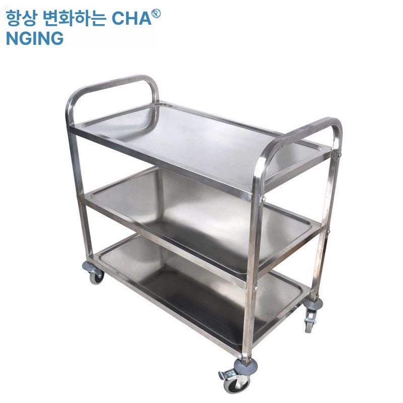 스테인레스 서빙카 업소용 음식점 웨건 다용도 주방 이동식트롤리 운반카 이동식카트 - 상세 이미지 2