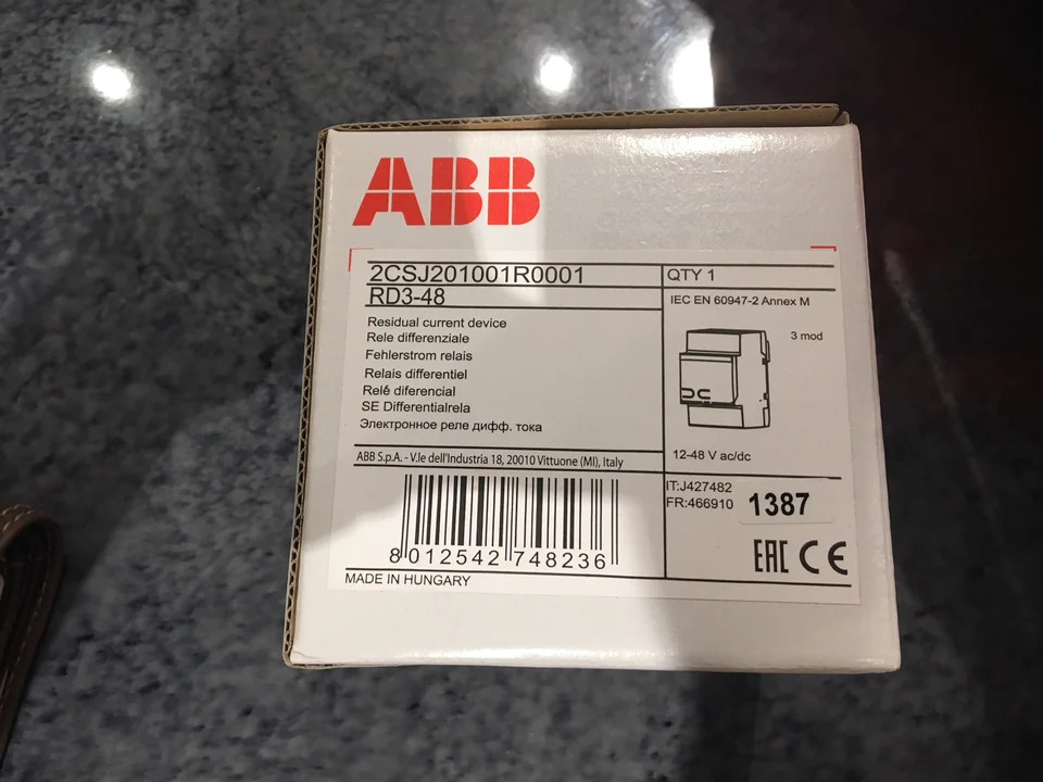 ABB 잔여 전류 모니터 RD3-48 납품 10114343 신