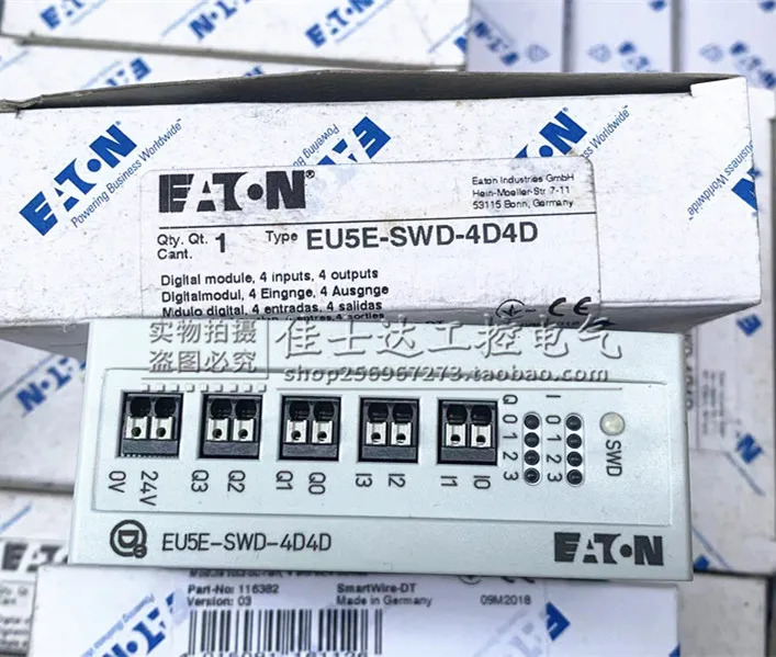 오리지널 이튼 애드미럴티 뮬러 모듈 EU5E-SWD-4D4D 24VDC 0.5A 포장