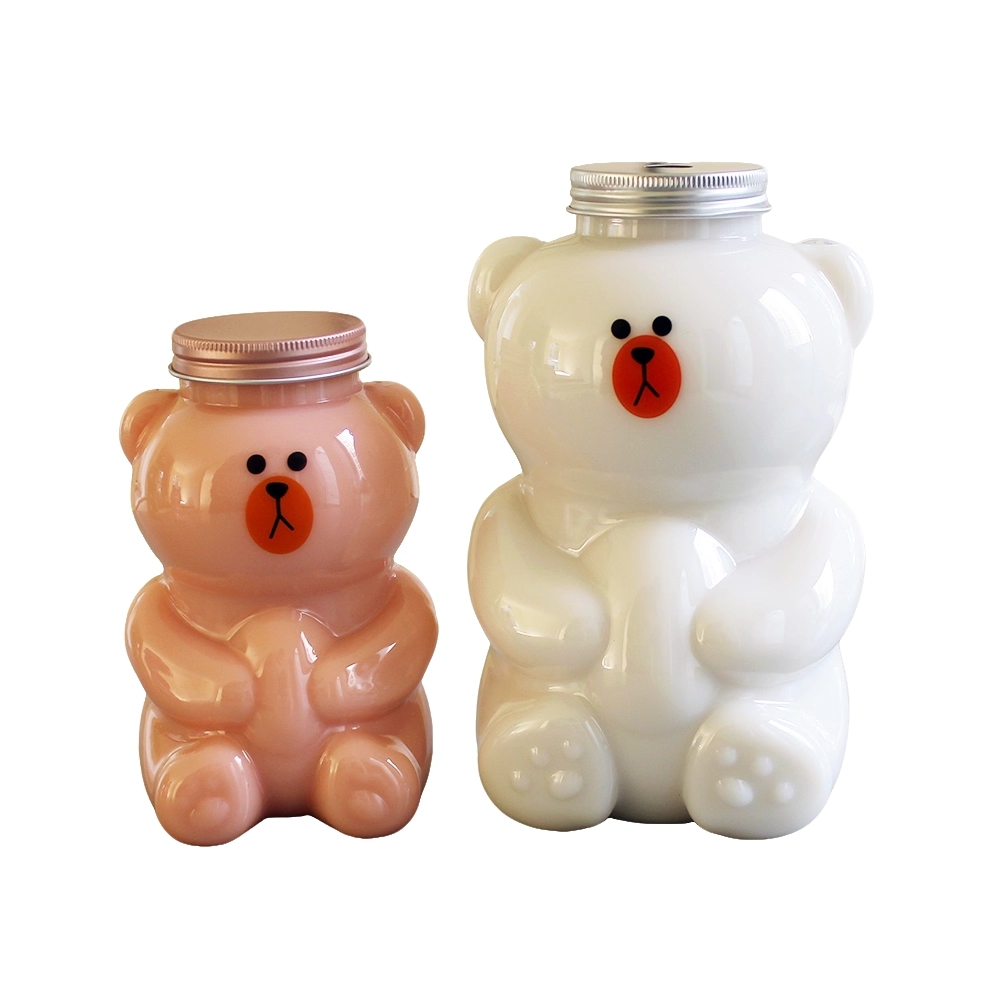곰돌이 보틀 슬러시 병 빨대컵 예쁜음료수병 베어꿀통 0.7L - 상세 이미지 5